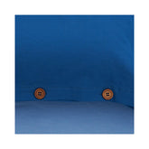 Lenjerie de pat din bumbac, pentru 2 persoane, 3 piese, albastru